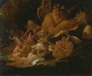 Puck and Fairies, A Midsummer Nights Dream